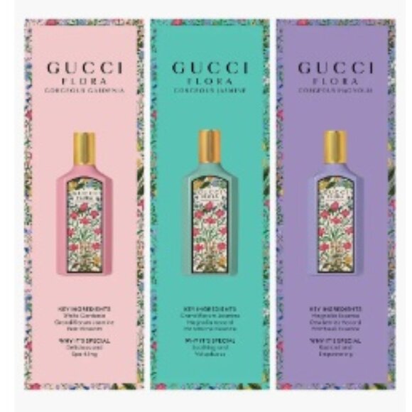 Gucci Flora Gorgeous Magnolia EDP,  Floral, Joyful, NEW - Mini 0.16 oz 5 ml - Picture 9 of 13